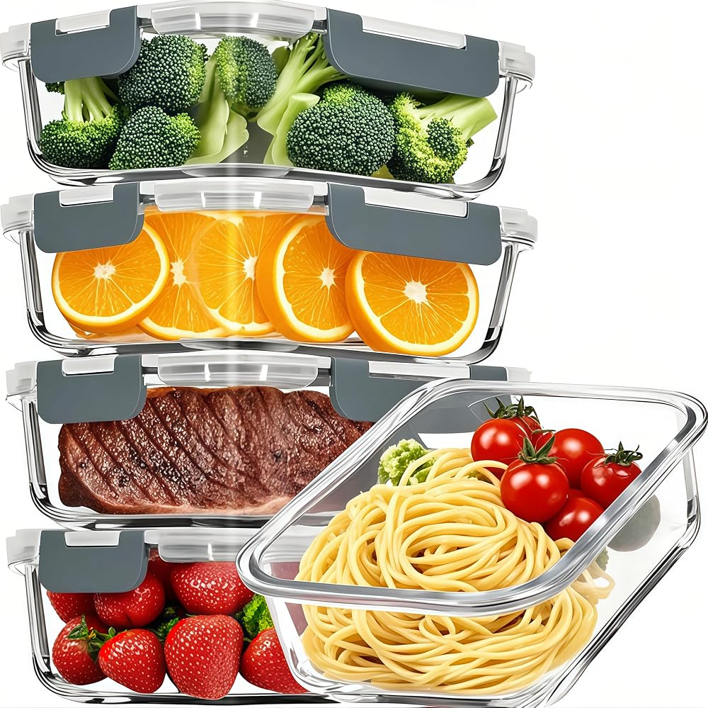 Glass Food Storage Containers (10-Piece)